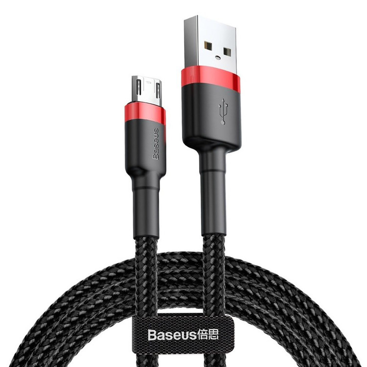 کابل میکرویو اس بی 1متری باسئوس مدل Cafule Cable MicroUSB to USB 1M 2.4A