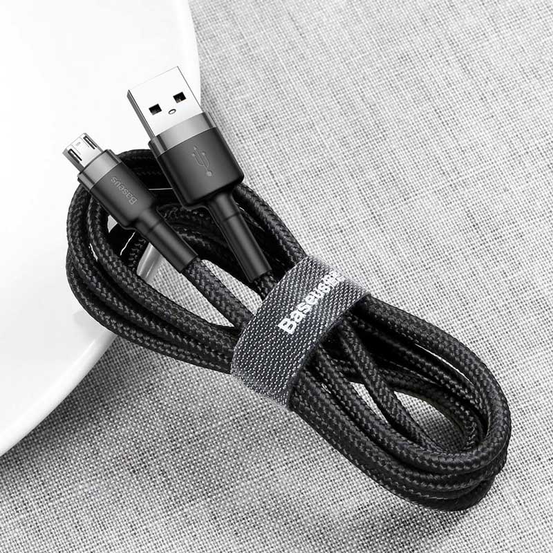 کابل میکرویو اس بی 1متری باسئوس مدل Cafule Cable MicroUSB to USB 1M 2.4A
