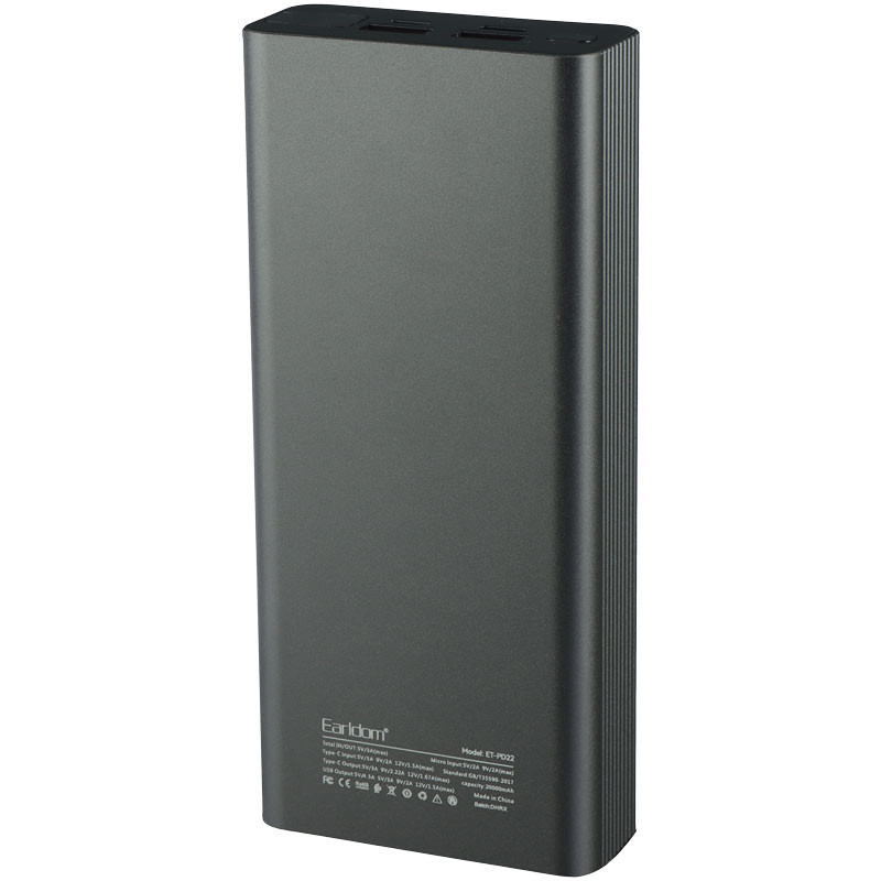 پاوربانک فست شارژ 20000 ارلدام Earldom ET-PD22 QC3.0 PD 22.5W
