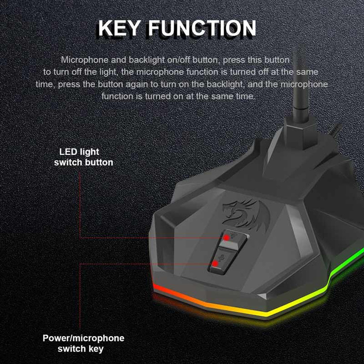 میکروفون رومیزی گیمینگ Redragon Stix GM99