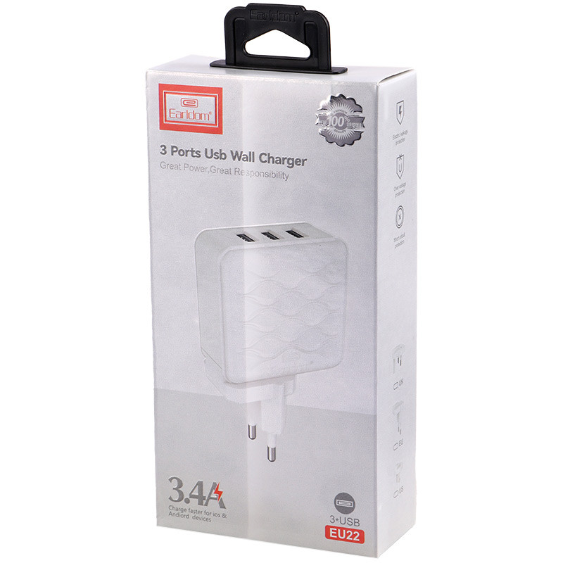 کلگی فست شارژ Earldom ES-EU22 3Port 3.4A 17W