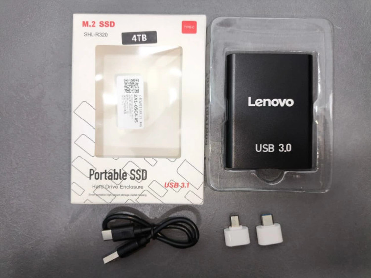 هارد اکسترنال 4ترابایت Lenovo SHL-R320 SSD M.2