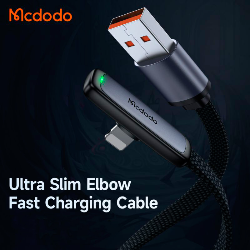 کابل آیفونی فست شارژ Mcdodo CA-2790 3A 1.2m یکسر L