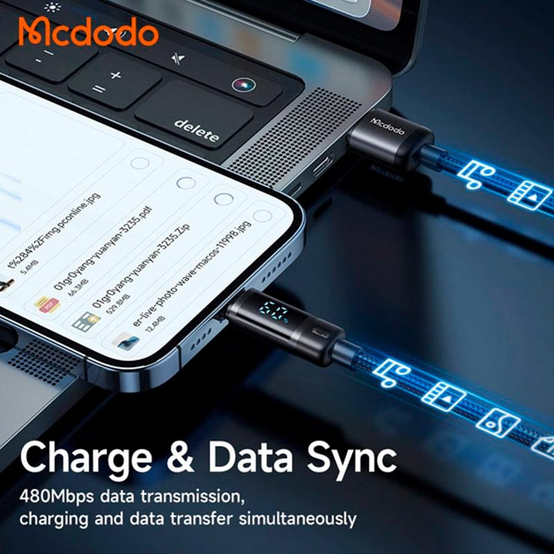 کابل آیفونی فست شارژ Mcdodo CA-500 3A 1.2m