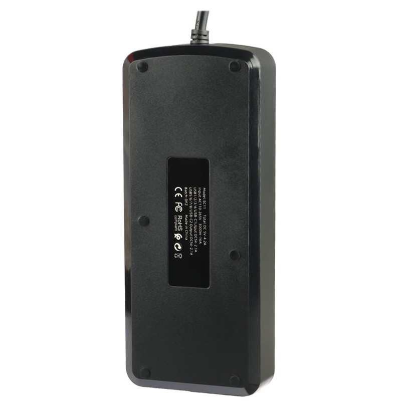 چند راهی 4 خانه برق ارت دار هوشمند ارلدام ES-SC11 با کابل 2 متری + شارژر USB و Type-C
