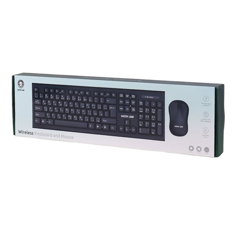 کیبورد و موس بی سیم گرین لاین GNWS24GKEYM