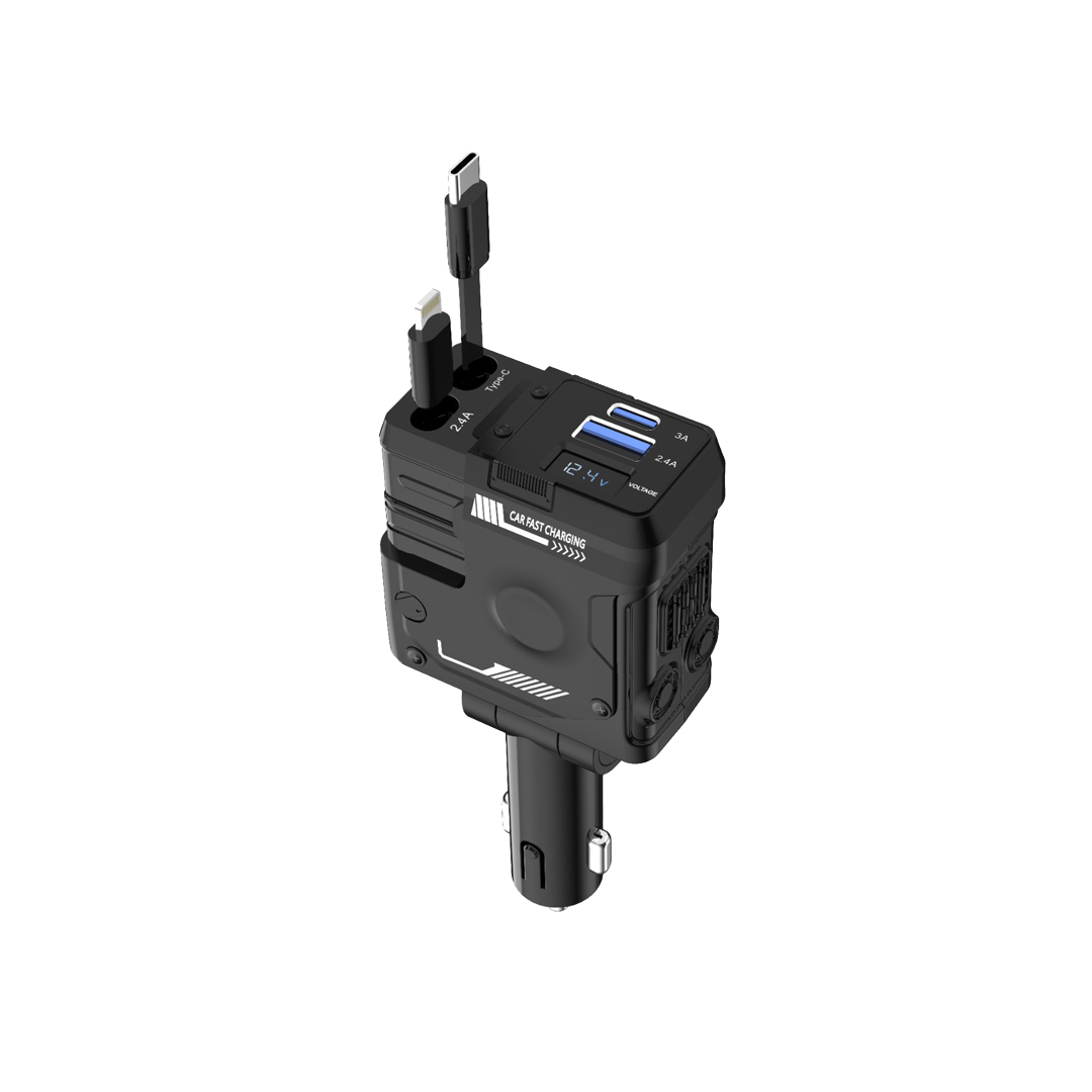 شارژر فندکی و کابل فست Porodo PD-FWCH029 66W