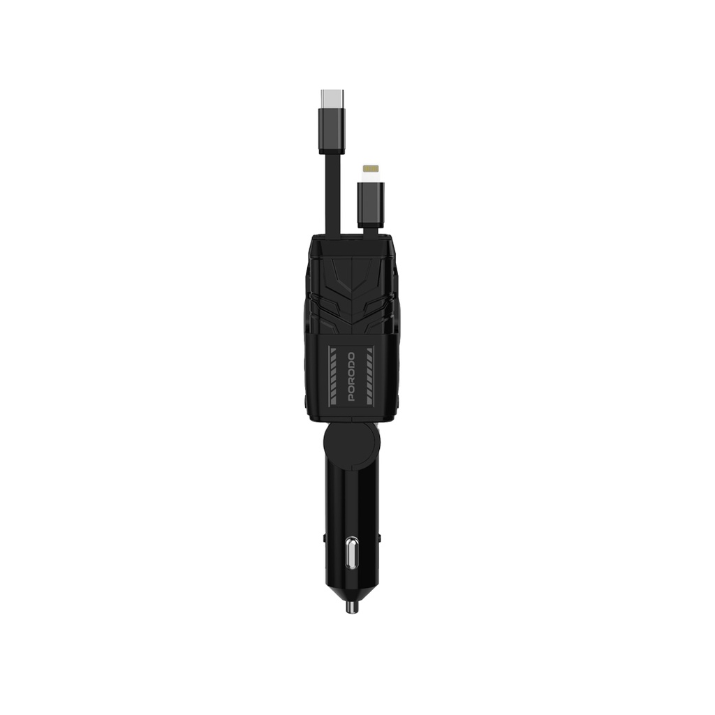شارژر فندکی و کابل فست Porodo PD-FWCH029 66W