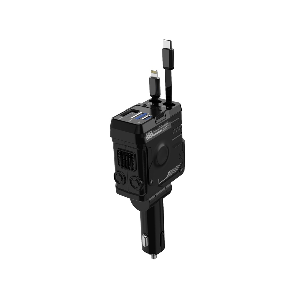 شارژر فندکی و کابل فست Porodo PD-FWCH029 66W