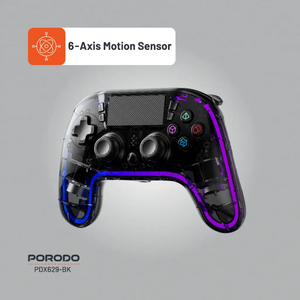 دسته بازی Porodo PDX629 Gaming Crystal Shell PS4