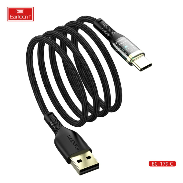کابل تایپ سی فست شارژ Earldom EC-179C 3A 1m