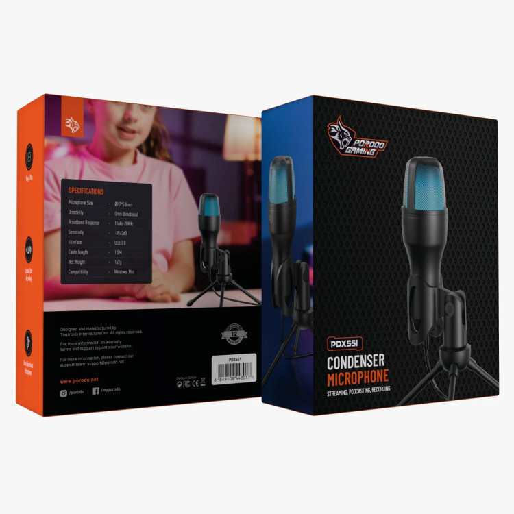 میکروفون رومیزی گیمینگ Porodo PDX551