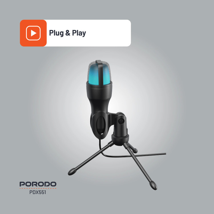 میکروفون رومیزی گیمینگ Porodo PDX551