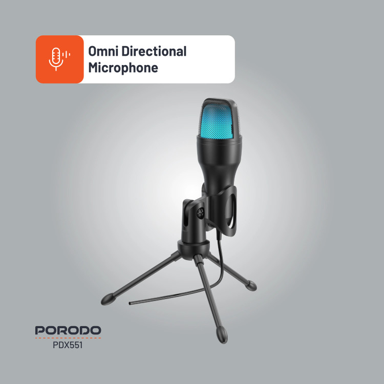 میکروفون رومیزی گیمینگ Porodo PDX551
