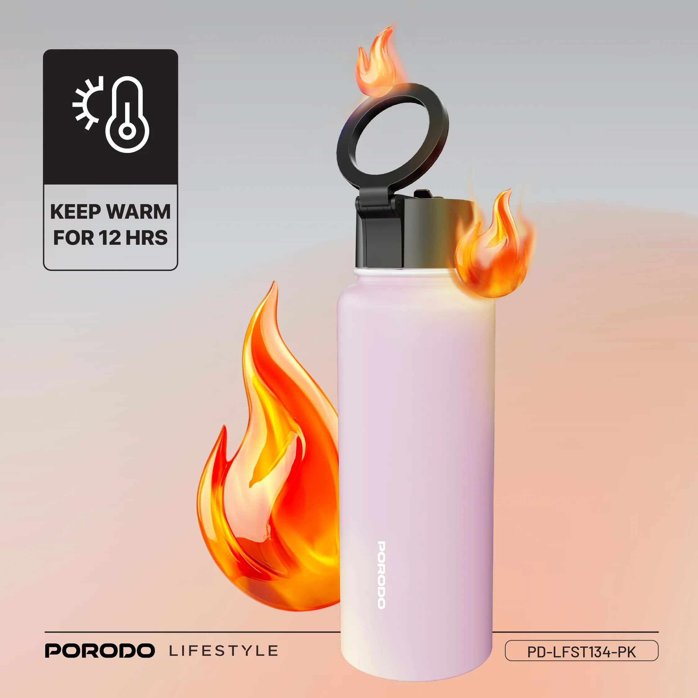 بطری آب و هلدر مگنتی Porodo PD-LFST134
