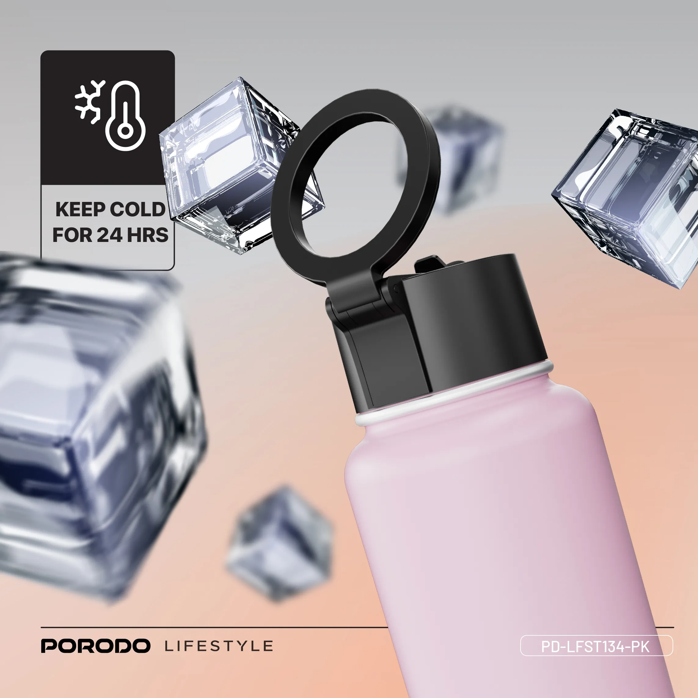 بطری آب و هلدر مگنتی Porodo PD-LFST134