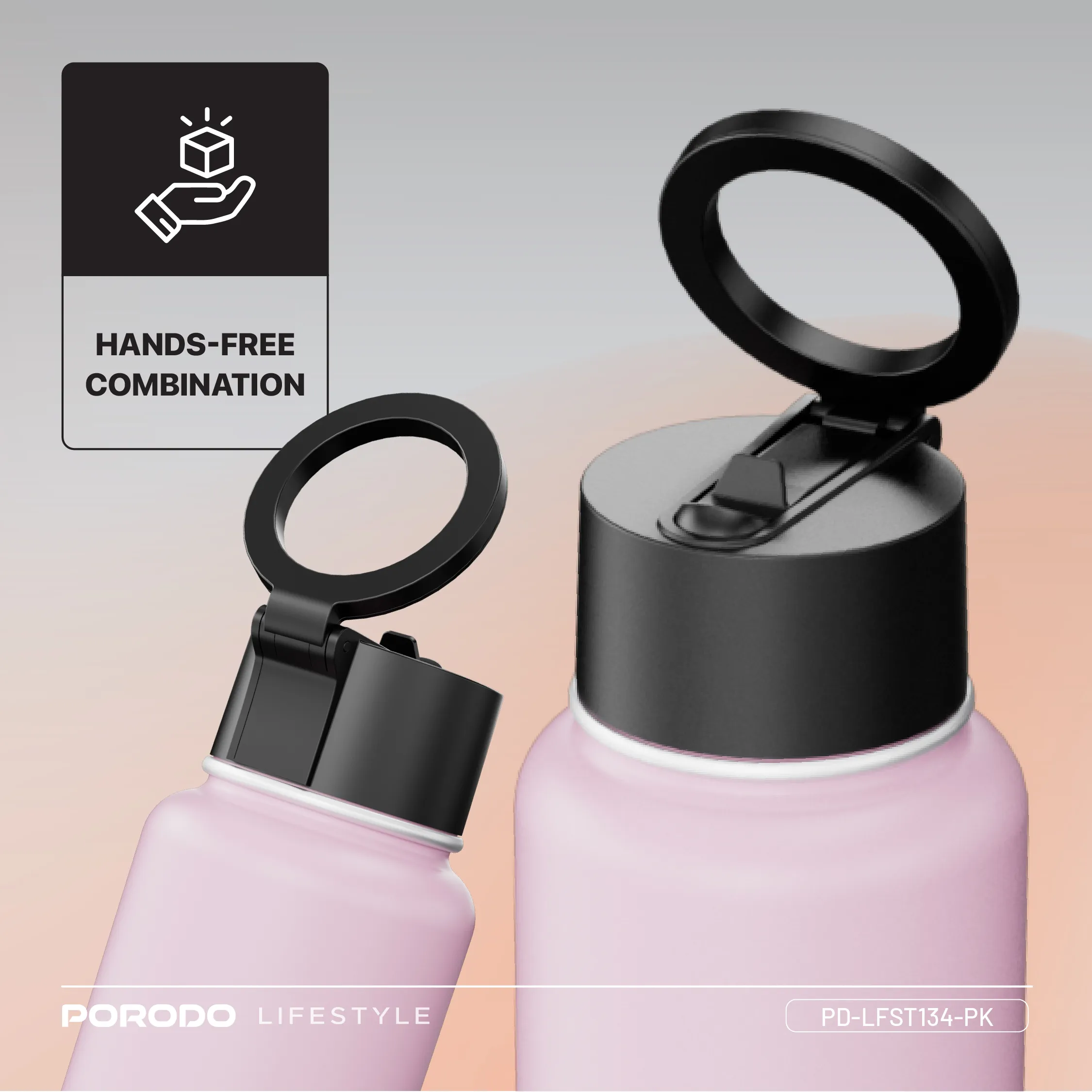 بطری آب و هلدر مگنتی Porodo PD-LFST134