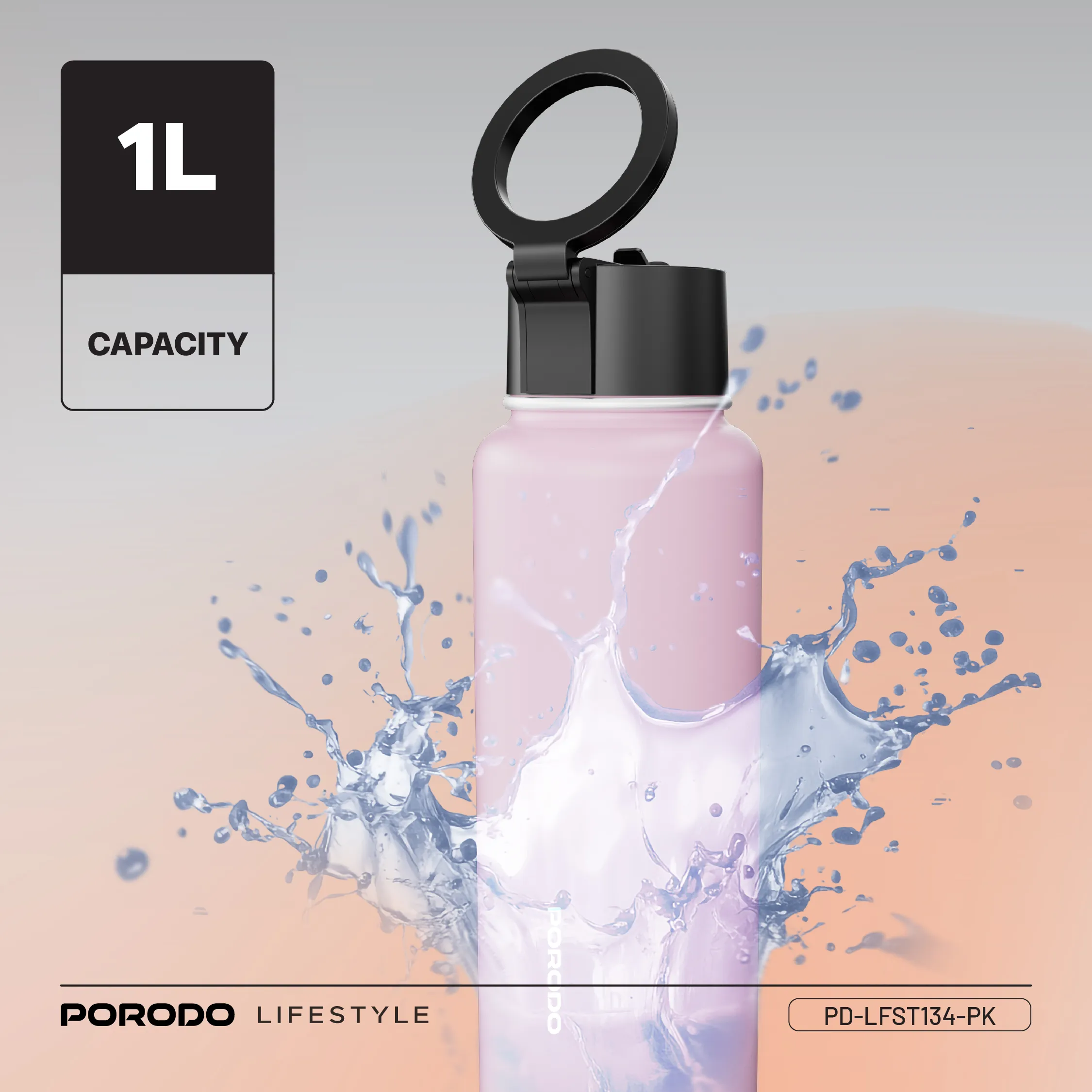 بطری آب و هلدر مگنتی Porodo PD-LFST134