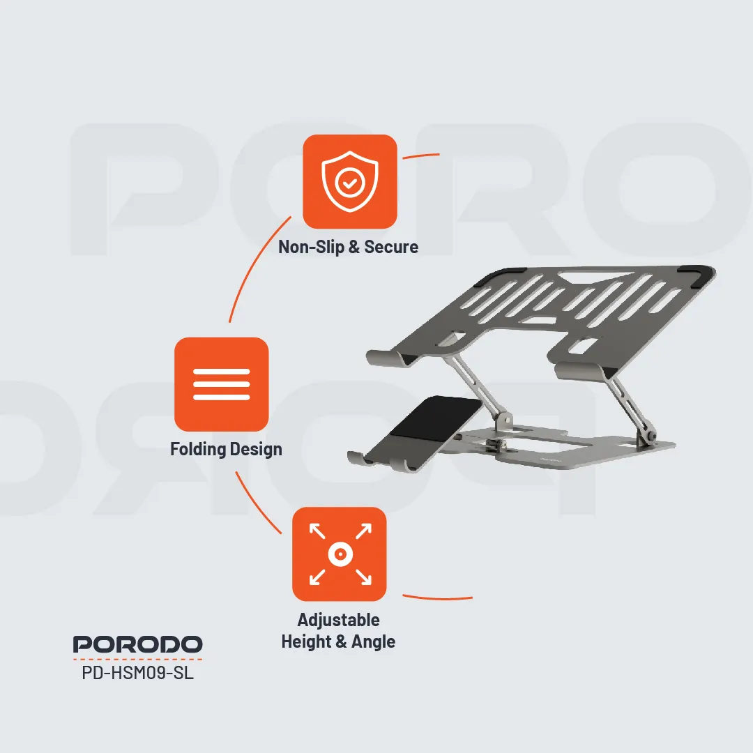 استند هوشمند لپتاپ و موبایل Porodo PD-HSM09