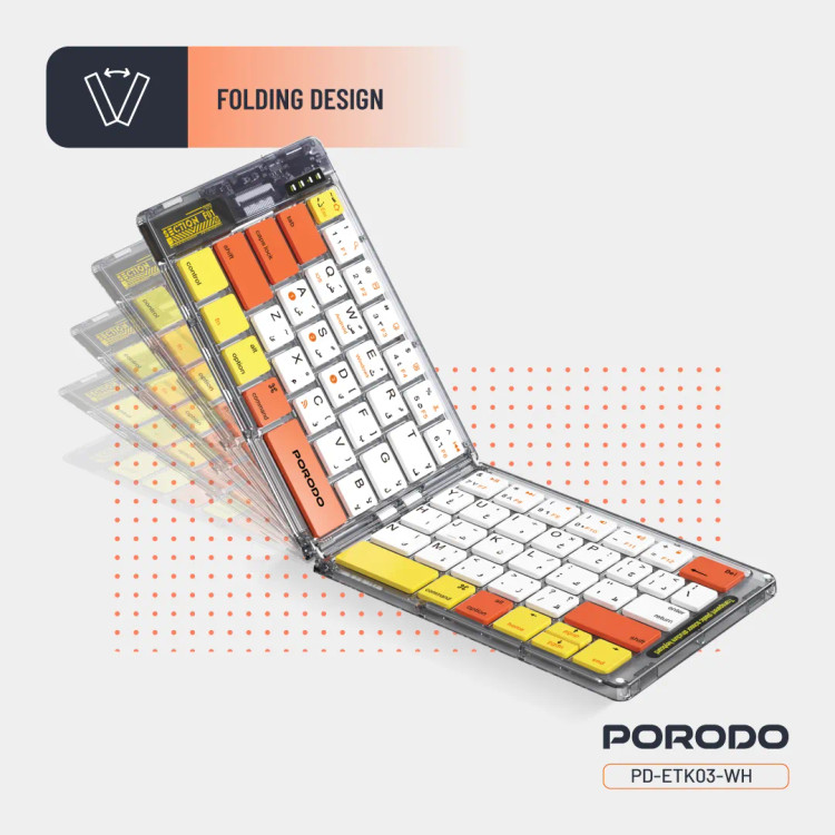 کیبورد بیسیم کریستالی Porodo PD-ETK03
