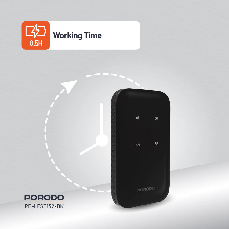 مودم جیبی Porodo PD-LFST132 4G LTE & WiFi 6