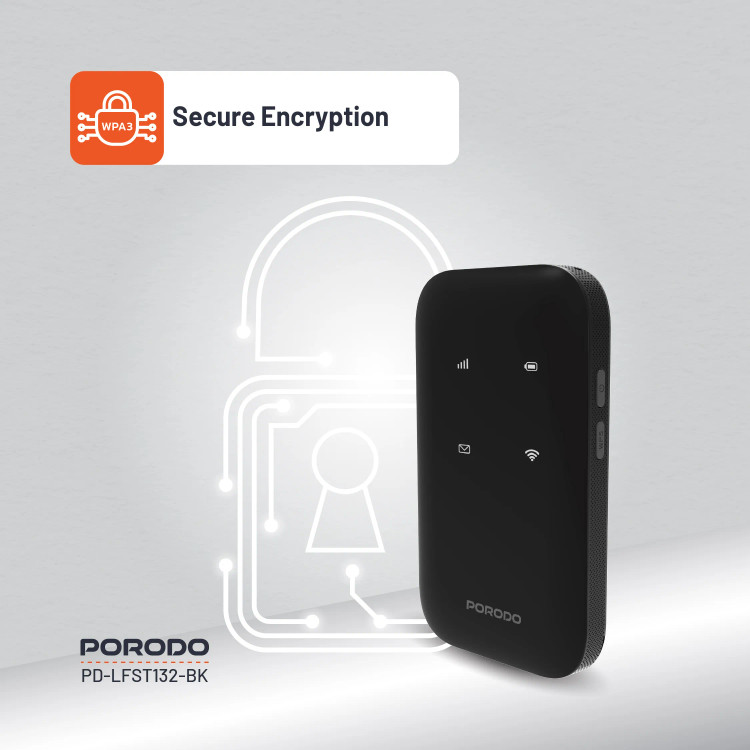 مودم جیبی Porodo PD-LFST132 4G LTE & WiFi 6