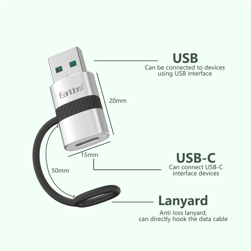 تبدیل Earldom ET-OT91A Type-C To USB3.0 OTG