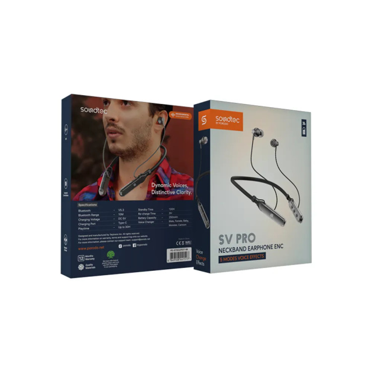 هندزفری بلوتوث گردنی Porodo Soundtec PD-STWLEP017