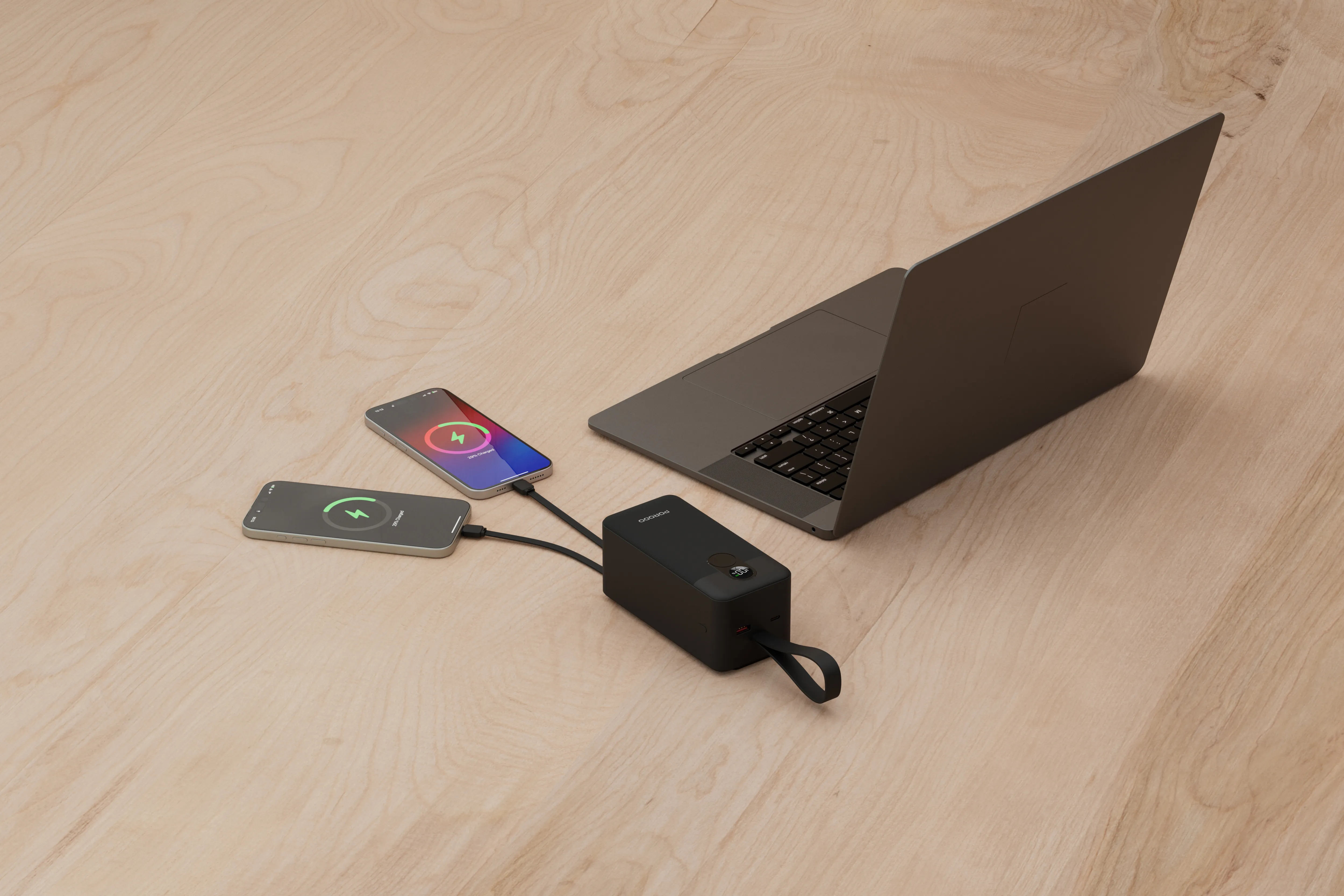 پاور بانک و کابل فست شارژ Porodo PD-PBFCH061 50000mAh