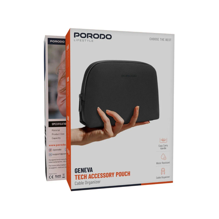 کیف لوازم جانبی Porodo PDLFSTPBK Geneva Tech