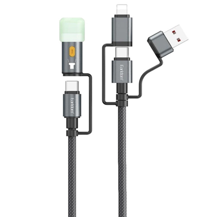 کابل شارژ چندکاره فست شارژ 60 وات ارلدام EC-IC03 طول 1.2 متر