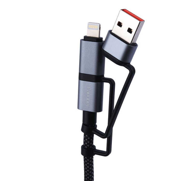 کابل شارژ چندکاره فست شارژ 60 وات ارلدام EC-IC03 طول 1.2 متر