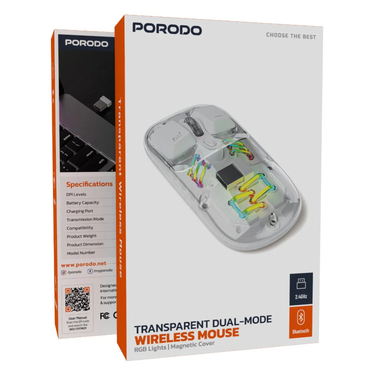 موس بیسیم دو حالته Porodo PDTMDM