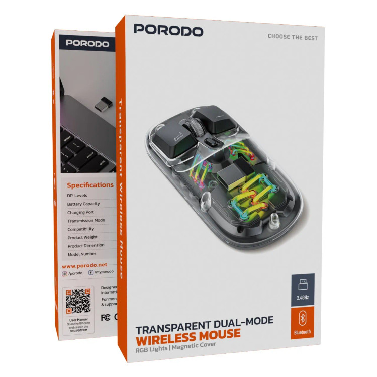 موس بیسیم دو حالته Porodo PDTMDM