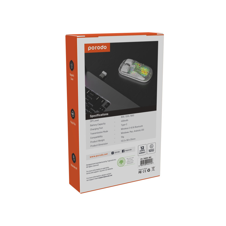 موس بیسیم دو حالته Porodo PDTMDM