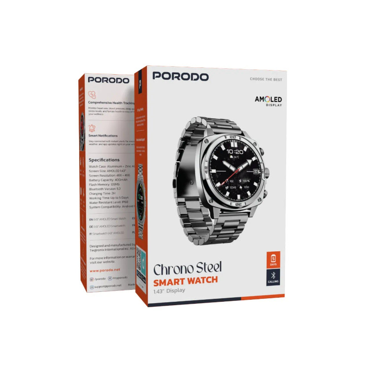 ساعت هوشمند Porodo Chrono PDLFST171
