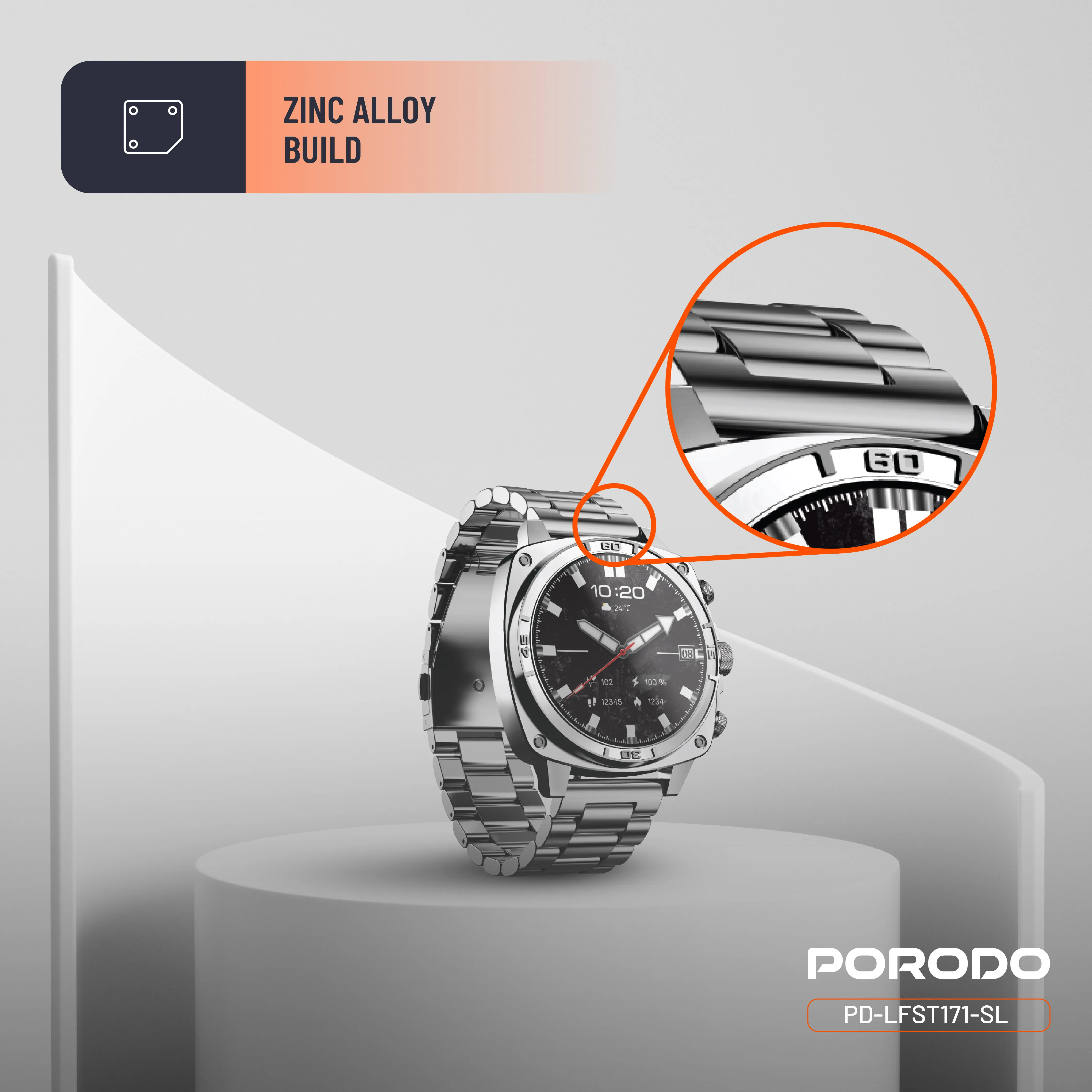 ساعت هوشمند Porodo Chrono PDLFST171