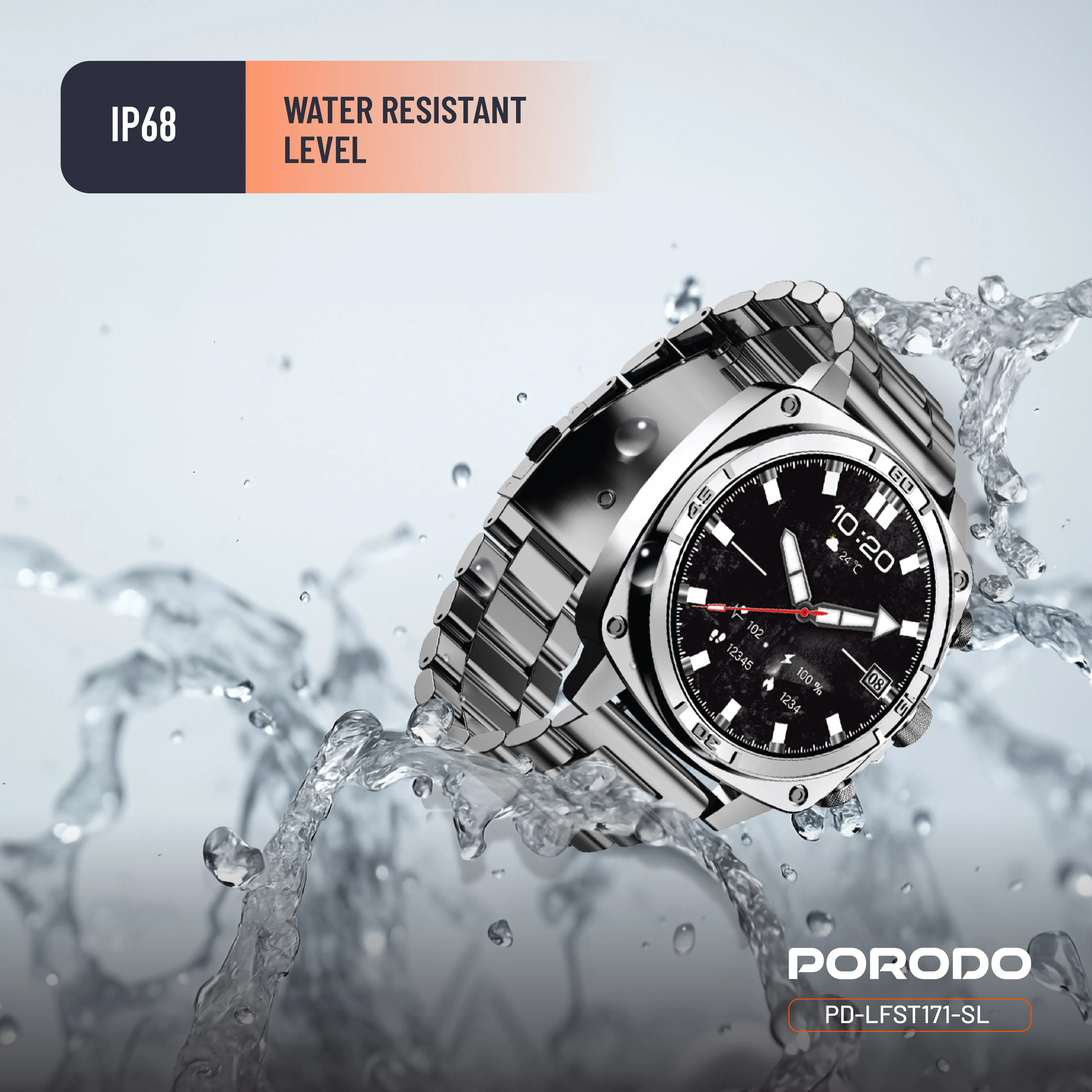 ساعت هوشمند Porodo Chrono PDLFST171