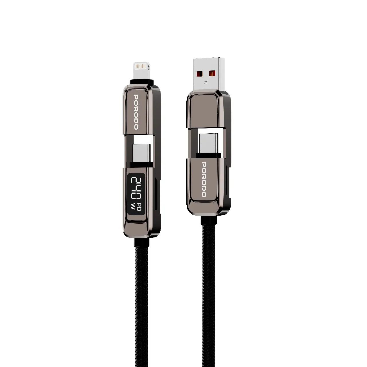 کابل شارژ 4کاره Porodo PD240WDD 240W