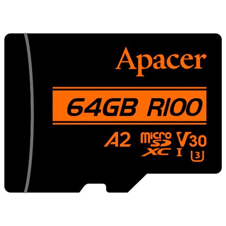 رم میکرو 64 گیگ اپیسر Apacer Rioo A2 V30 U3 C10 100MB/s + خشاب