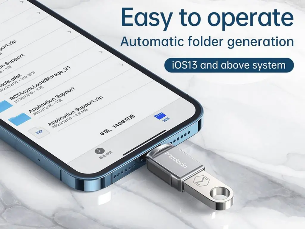تبدیل USB3.0 OTG به لایتنینگ مک دودو OT-8600