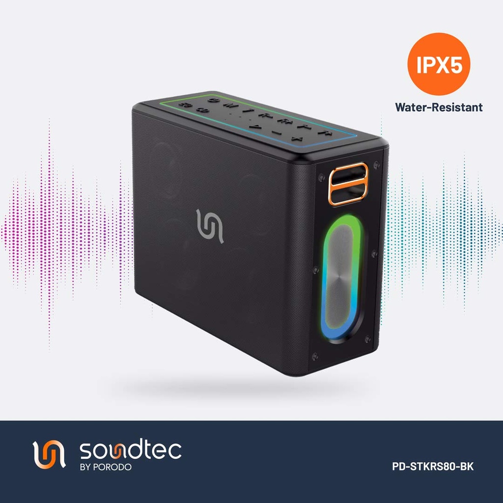 اسپیکر قابل حمل ۲.۲ کاناله Porodo Soundtec QUANTUM