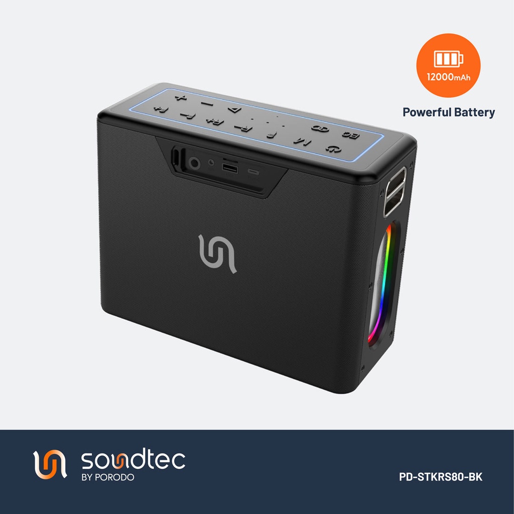 اسپیکر قابل حمل ۲.۲ کاناله Porodo Soundtec QUANTUM