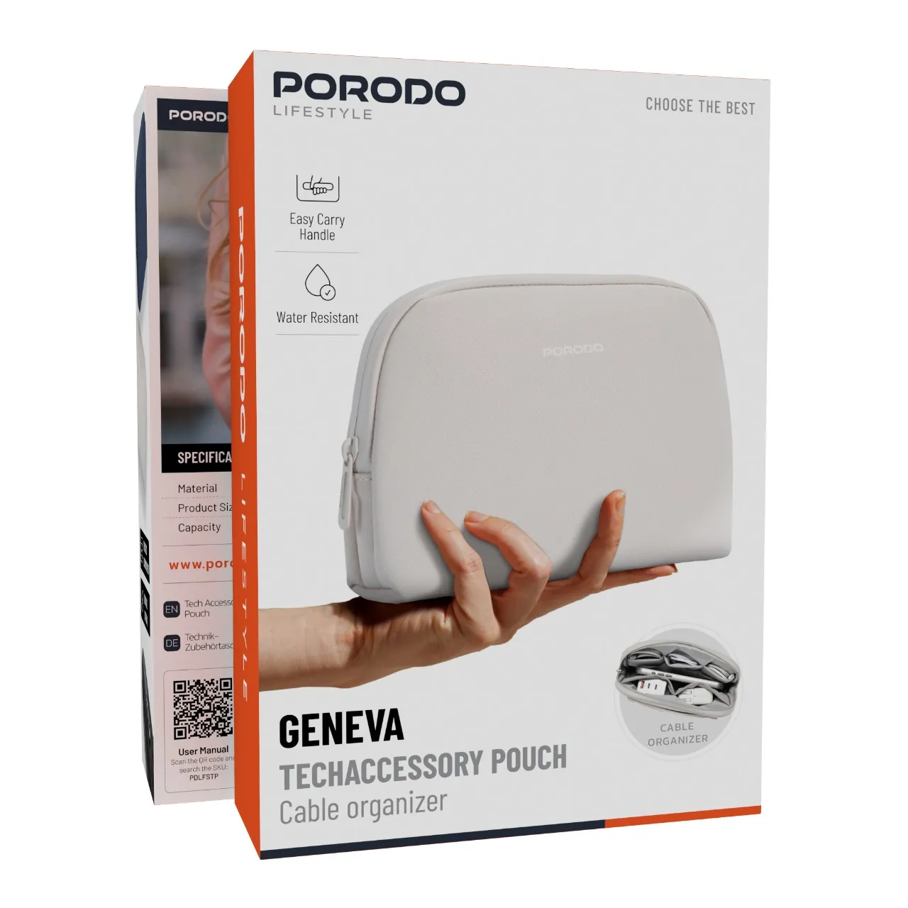 کیف لوازم جانبی Porodo PDLFSTPBK Geneva Tech