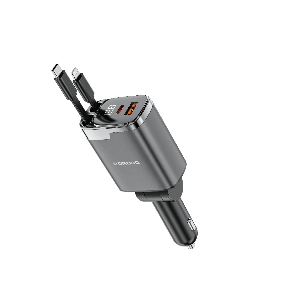 شارژر فندکی و کابل فست Porodo PDC46P 111W