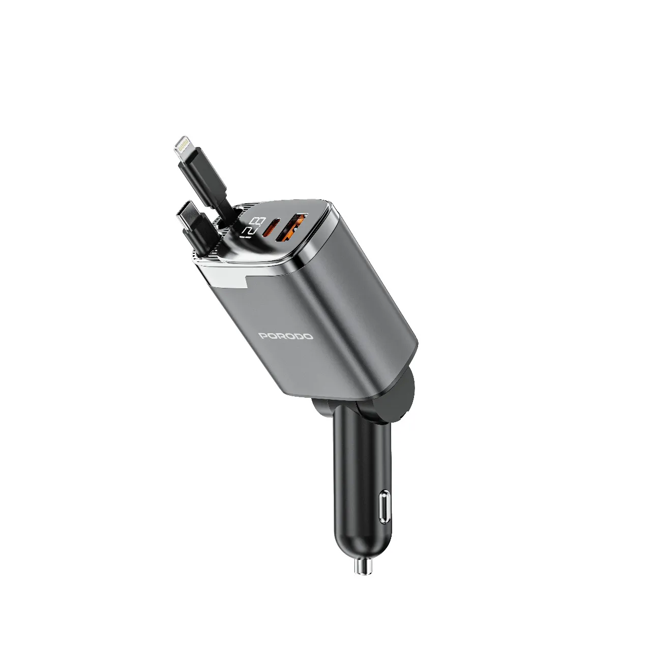 شارژر فندکی و کابل فست Porodo PDC46P 111W