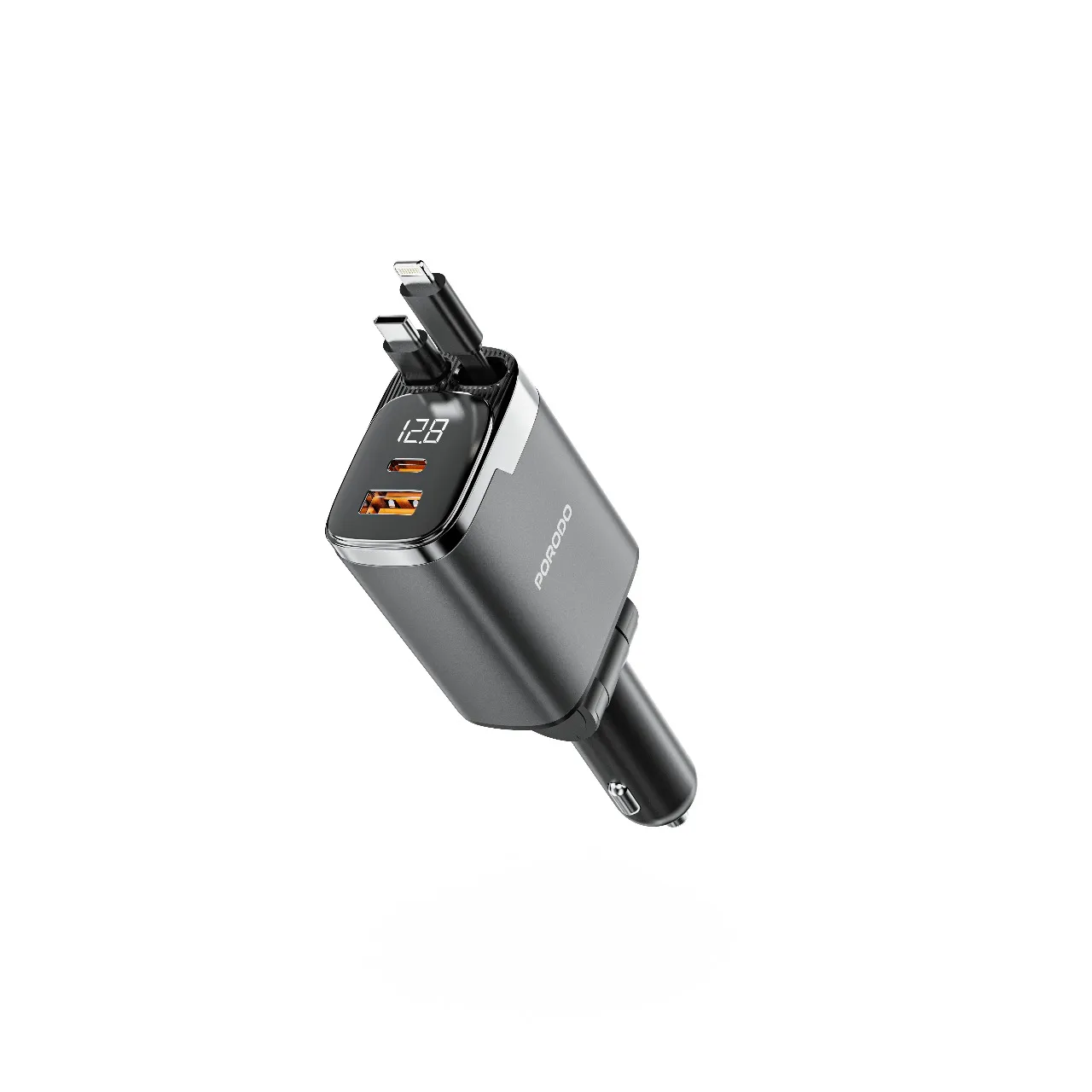شارژر فندکی و کابل فست Porodo PDC46P 111W