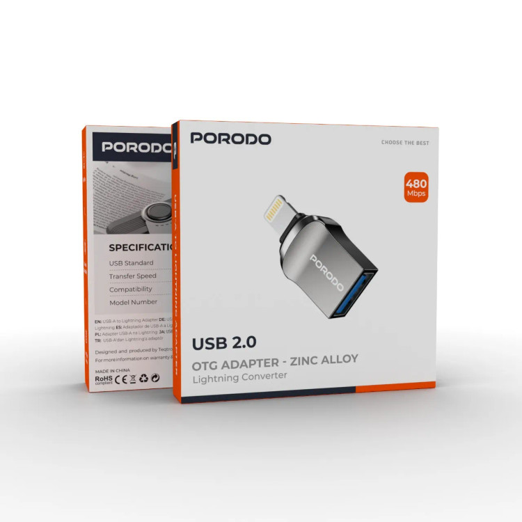 تبدیل Porodo PD-CBL0024 Lightning OTG