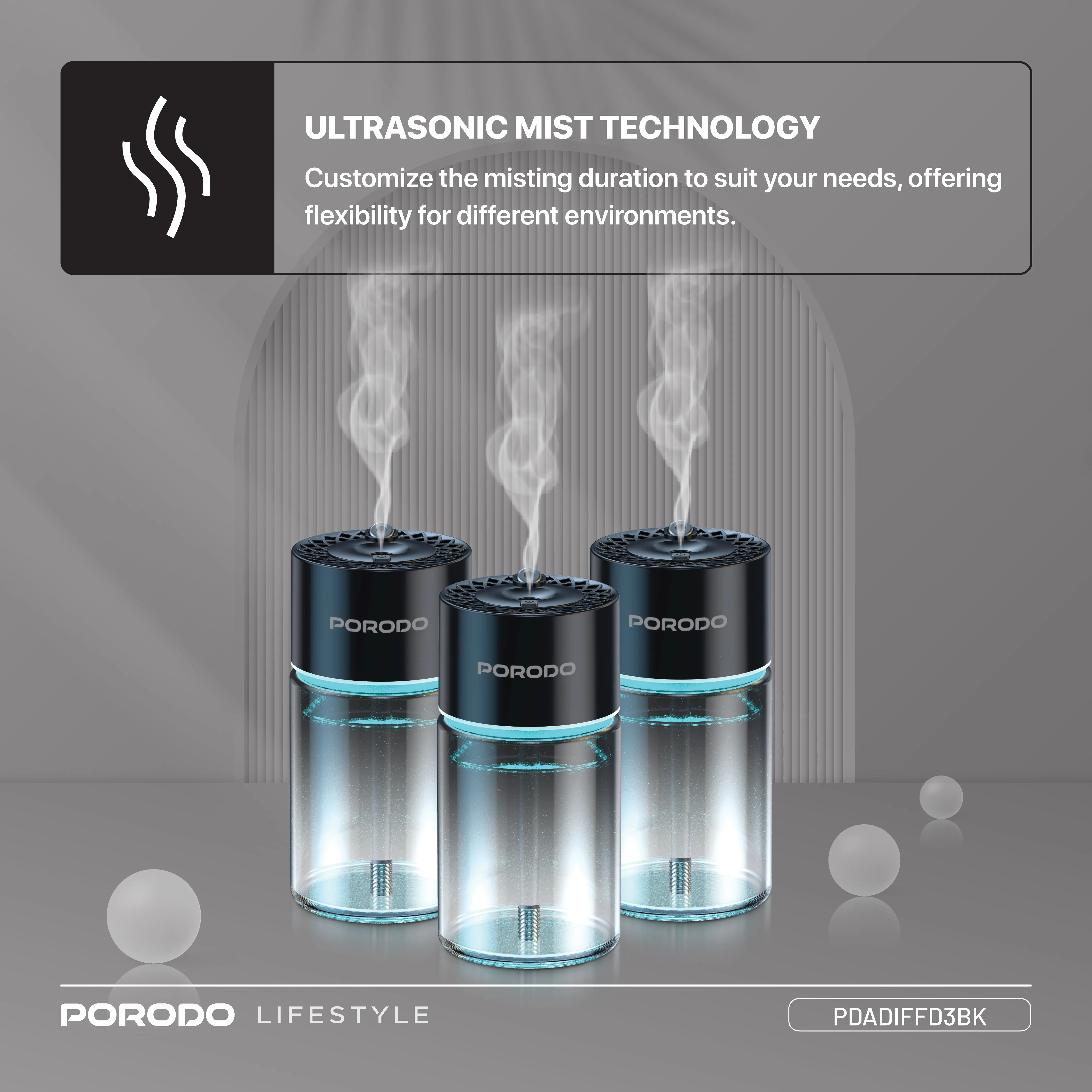 پخش کننده عطر هوشمند Porodo Lifestyle Valencia PDADIFFD3