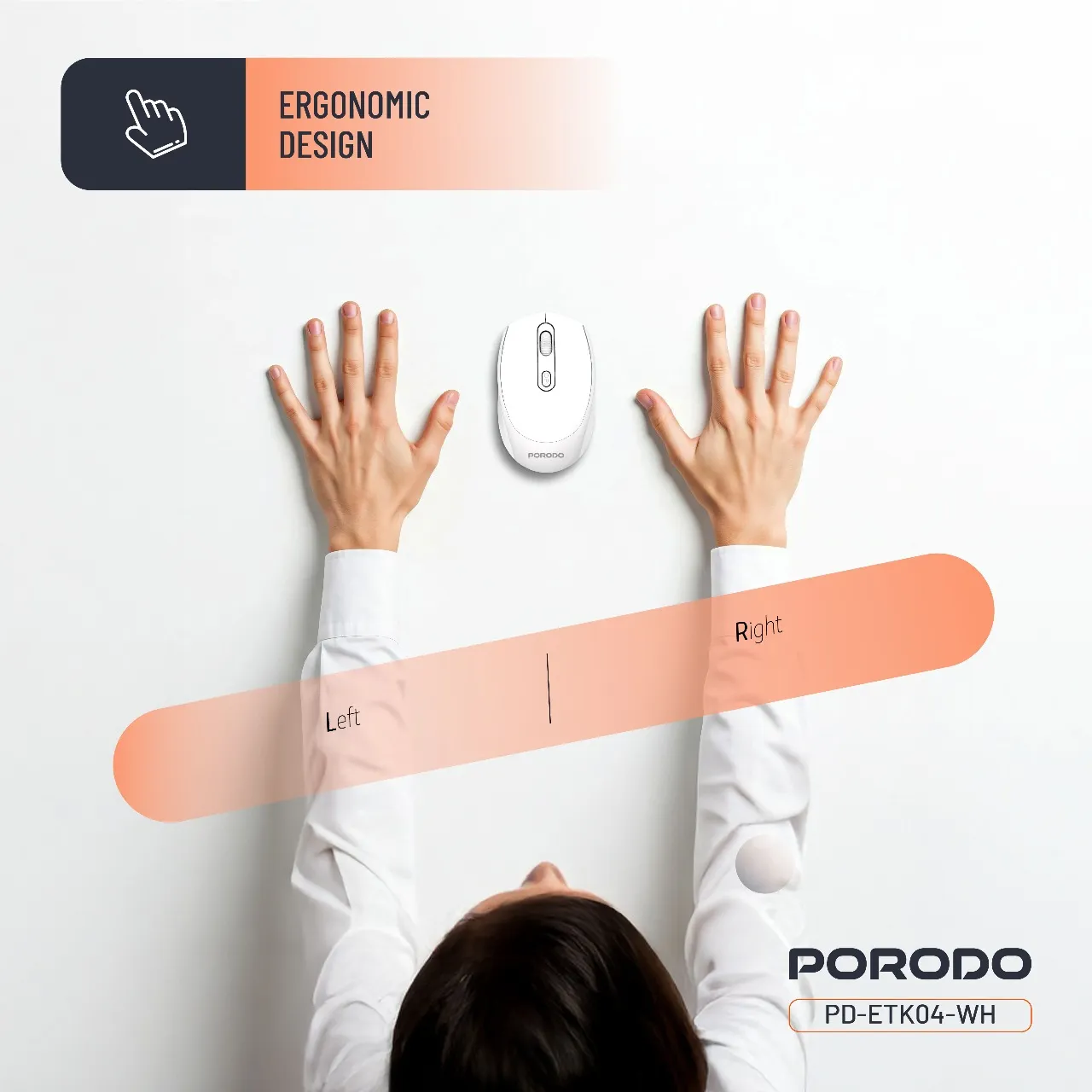 موس سایلنت بیسیم دو حالته Porodo PD-ETK04